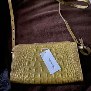 Brahmin Gold Croc-Embossed Crossbody Bag